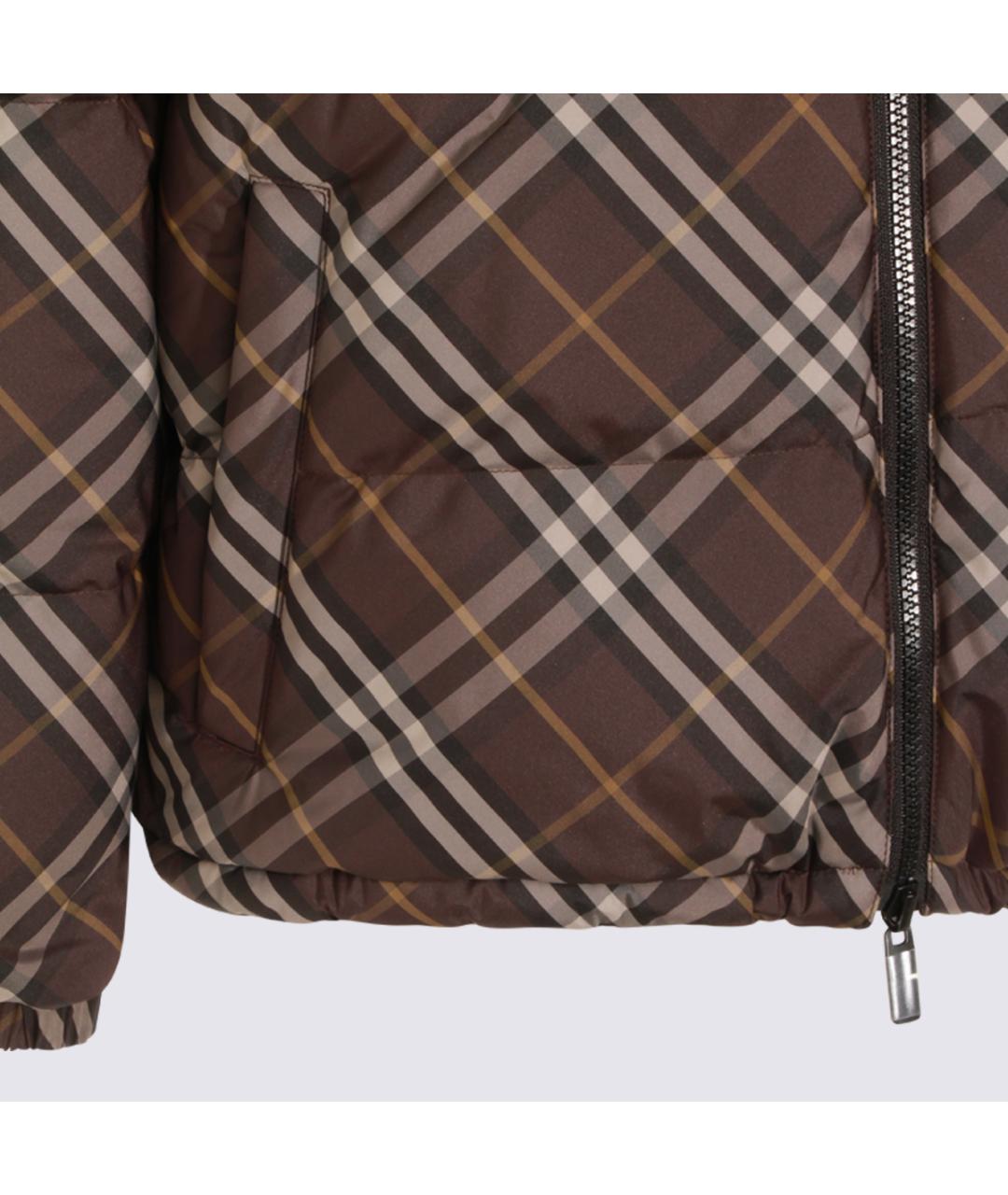 BURBERRY Коричневый полиамидовый пуховик, фото 3