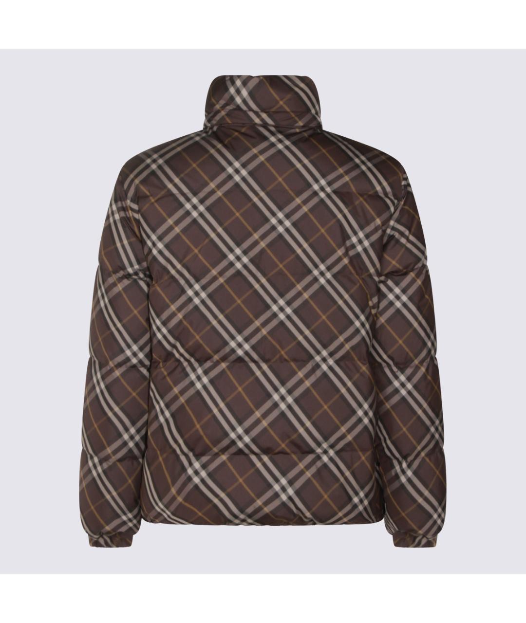BURBERRY Коричневый полиамидовый пуховик, фото 2