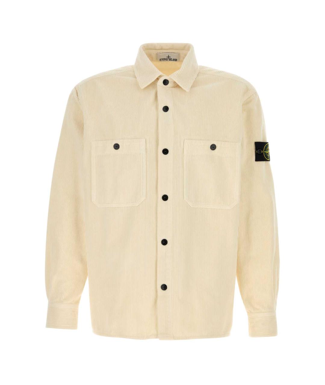STONE ISLAND Белая хлопковая кэжуал рубашка, фото 1