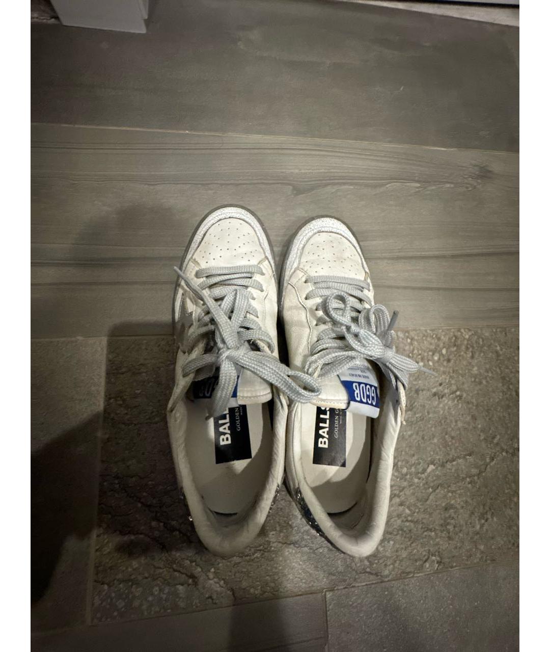 GOLDEN GOOSE DELUXE BRAND Белые кожаные кеды, фото 3