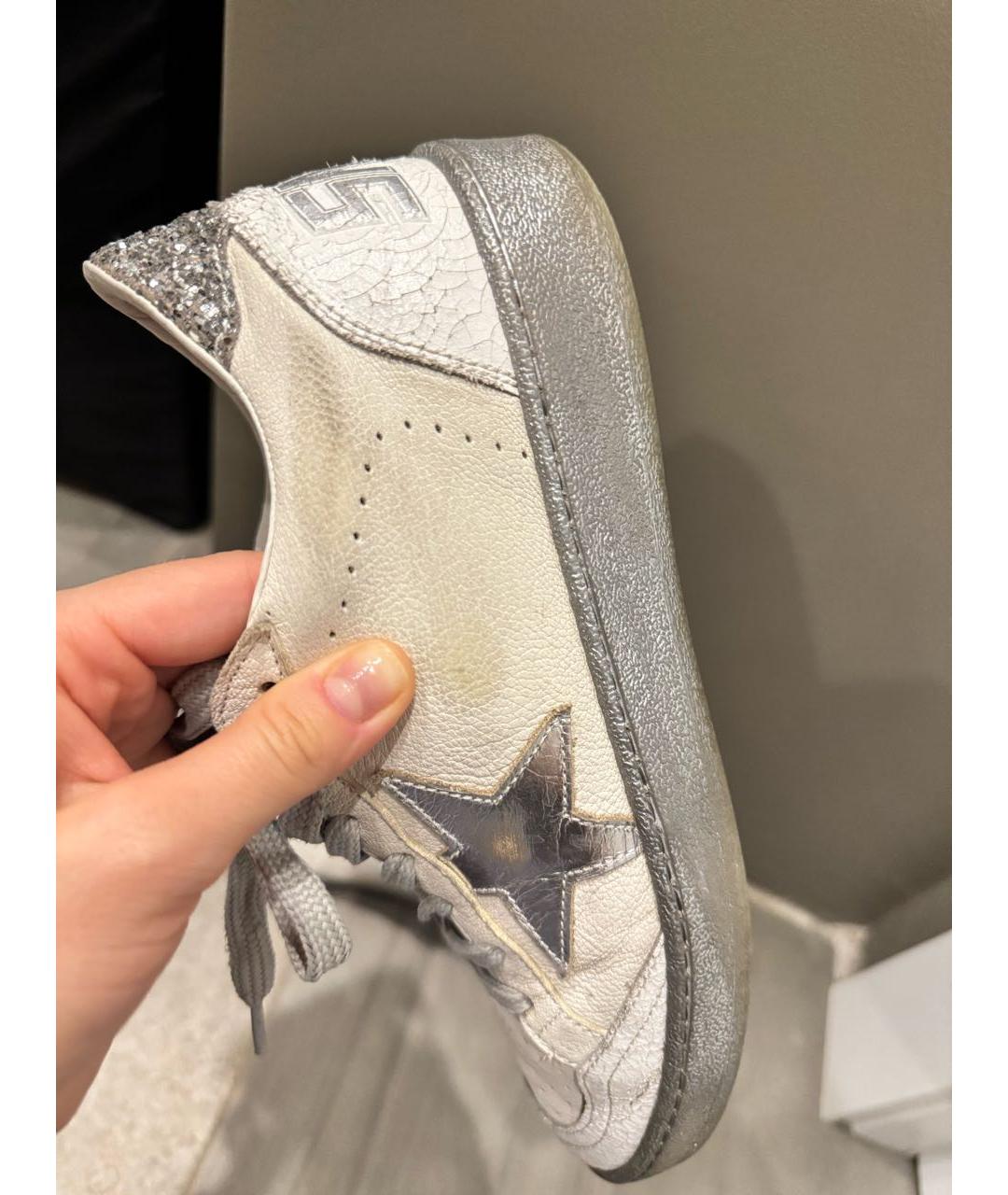 GOLDEN GOOSE DELUXE BRAND Белые кожаные кеды, фото 5