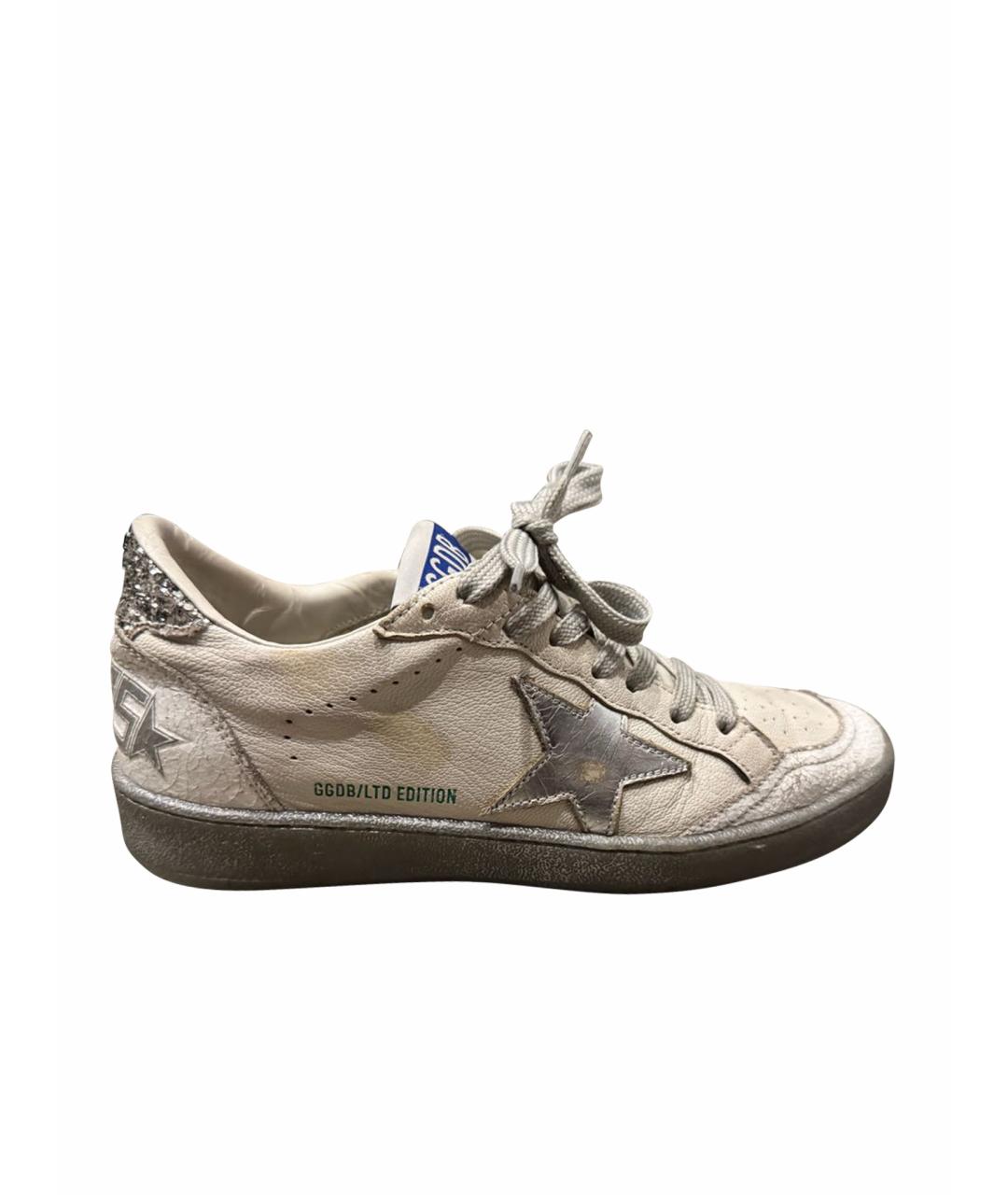 GOLDEN GOOSE DELUXE BRAND Белые кожаные кеды, фото 1