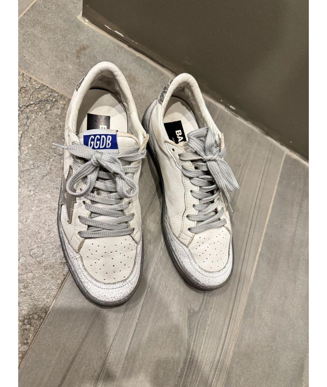 GOLDEN GOOSE DELUXE BRAND Белые кожаные кеды, фото 2