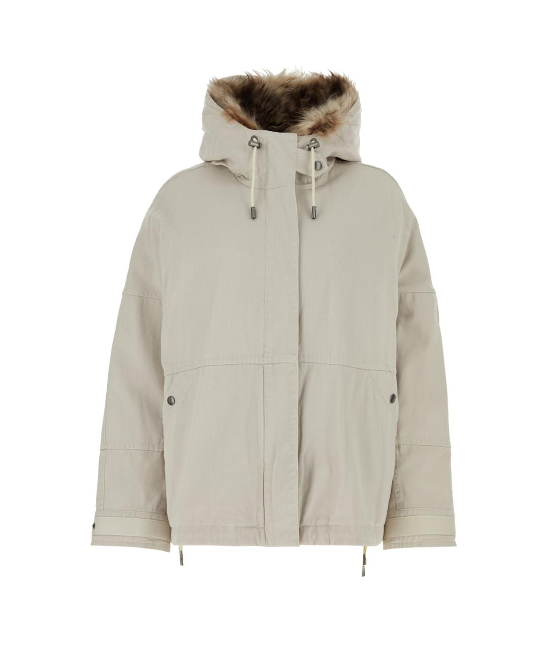 YVES SALOMON Бежевая хлопковая парка, фото 1