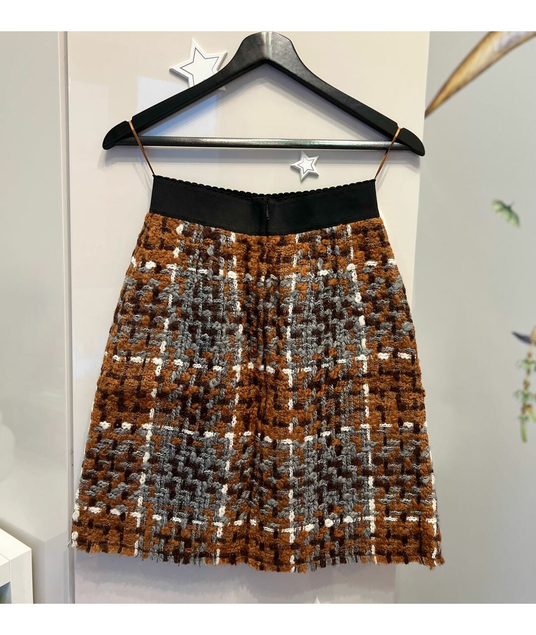 DOLCE&GABBANA Мульти твидовая юбка мини, фото 2