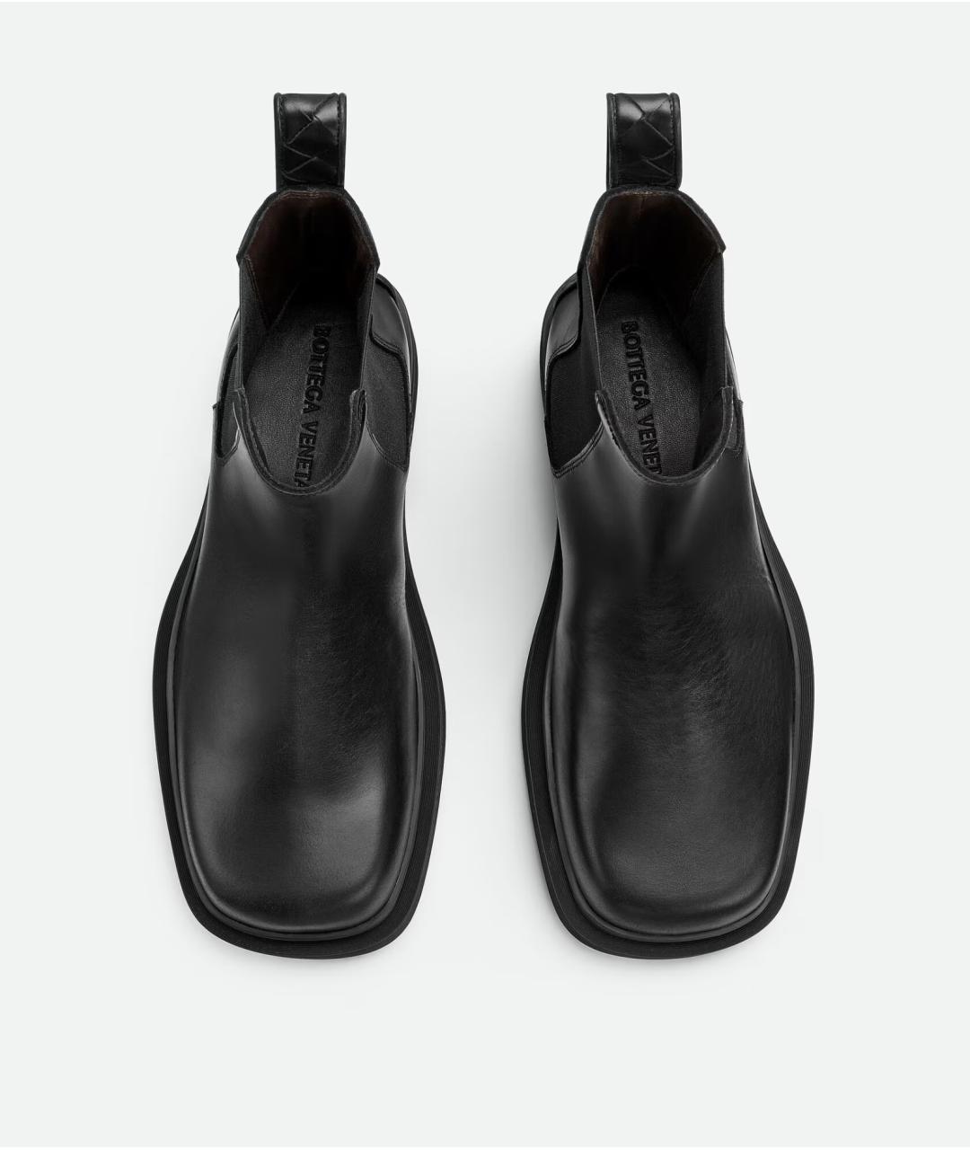 BOTTEGA VENETA Черные кожаные ботинки, фото 5