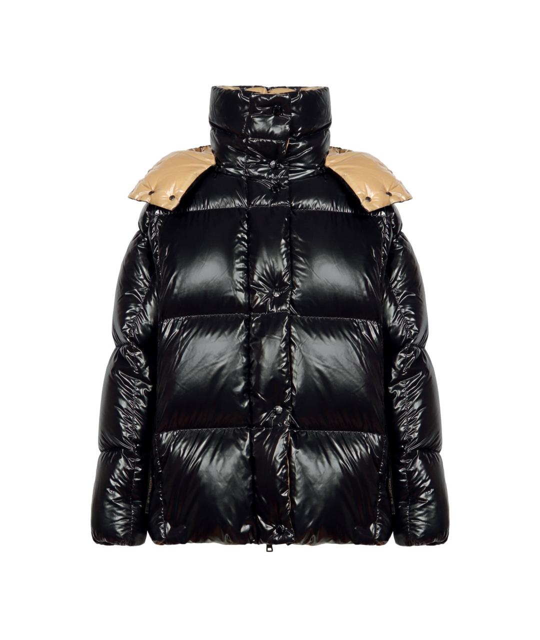 MONCLER Черный полиамидовый пуховик, фото 1
