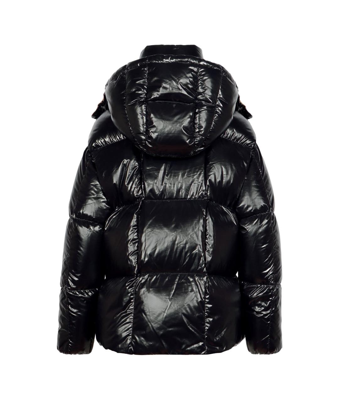 MONCLER Черный полиамидовый пуховик, фото 2