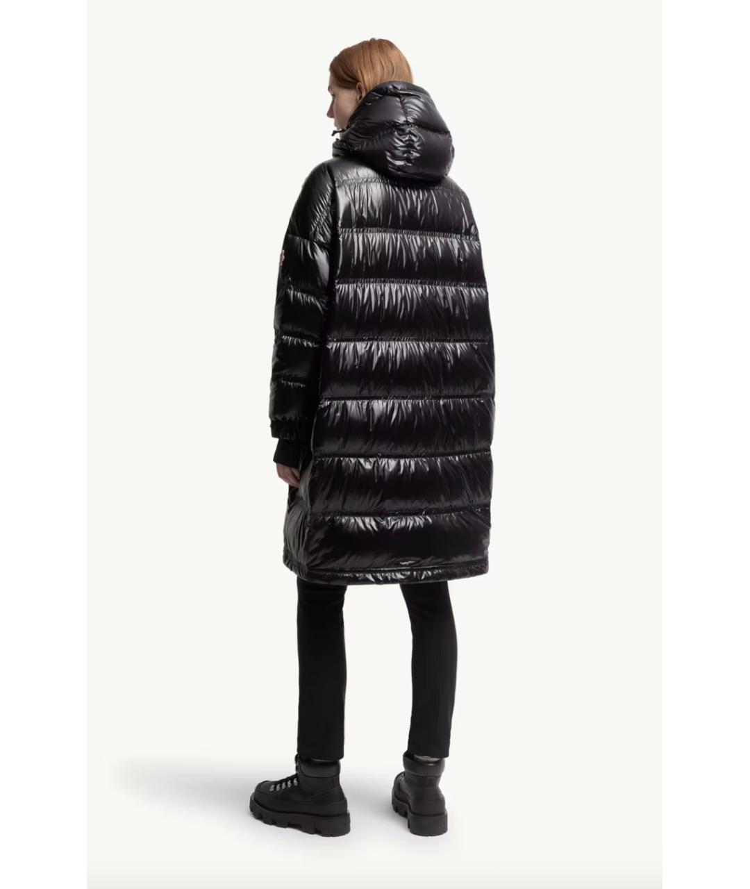 MONCLER Черный полиамидовый пуховик, фото 4