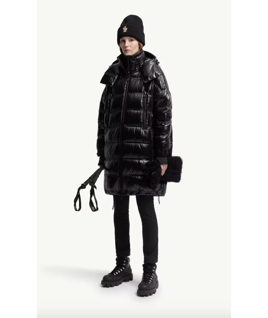 MONCLER Черный полиамидовый пуховик, фото 2