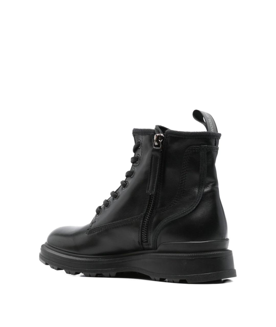 WOOLRICH Черные кожаные ботинки, фото 2