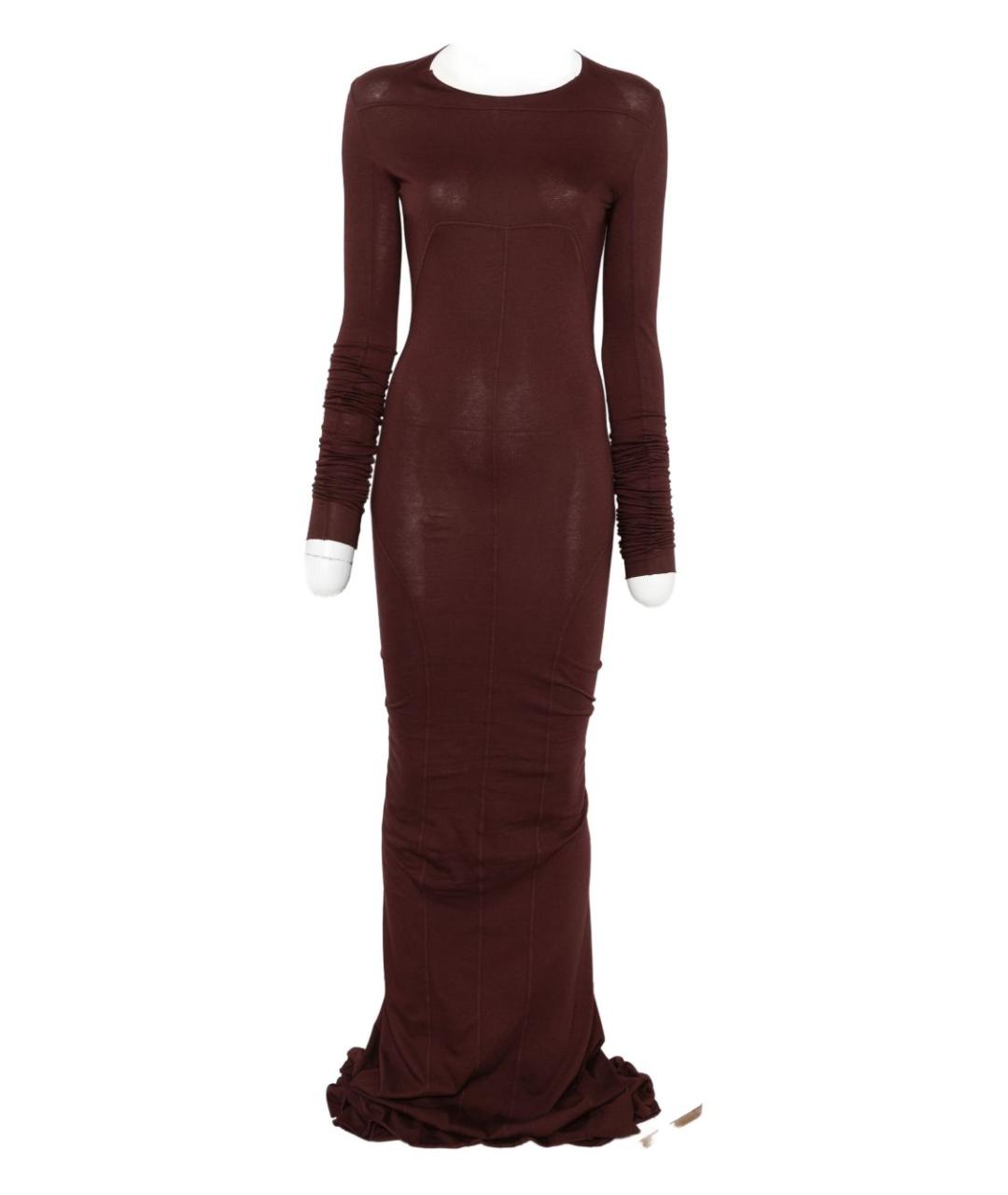 RICK OWENS DRKSHDW Бордовое хлопковое вечернее платье, фото 1
