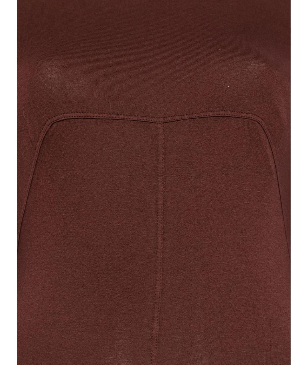 RICK OWENS DRKSHDW Бордовое хлопковое вечернее платье, фото 3