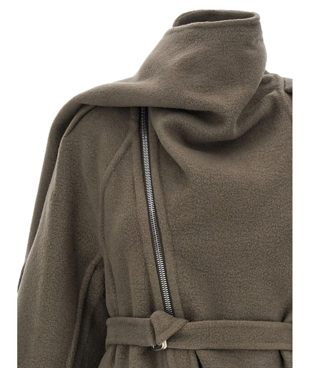 RICK OWENS Хаки кашемировое пальто, фото 3
