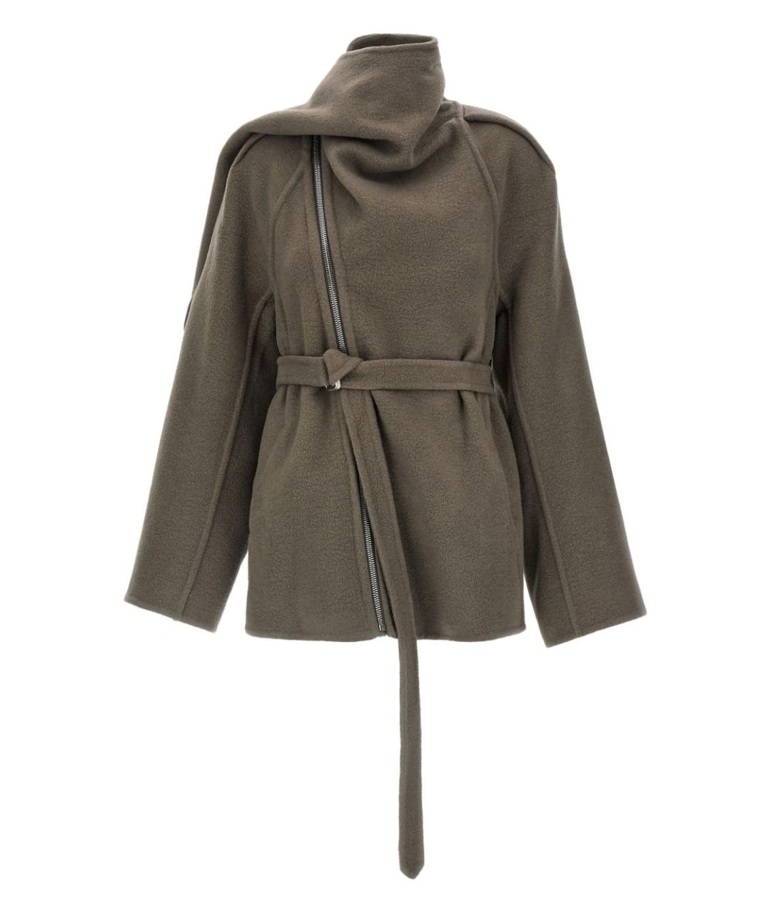 RICK OWENS Хаки кашемировое пальто, фото 1