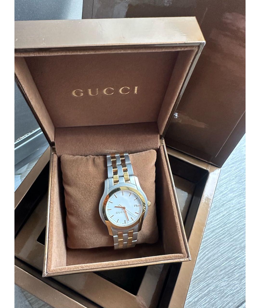 GUCCI Серебряные серебряные часы, фото 4