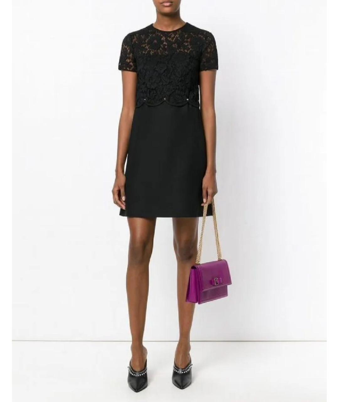 VALENTINO Черное шерстяное коктейльное платье, фото 7