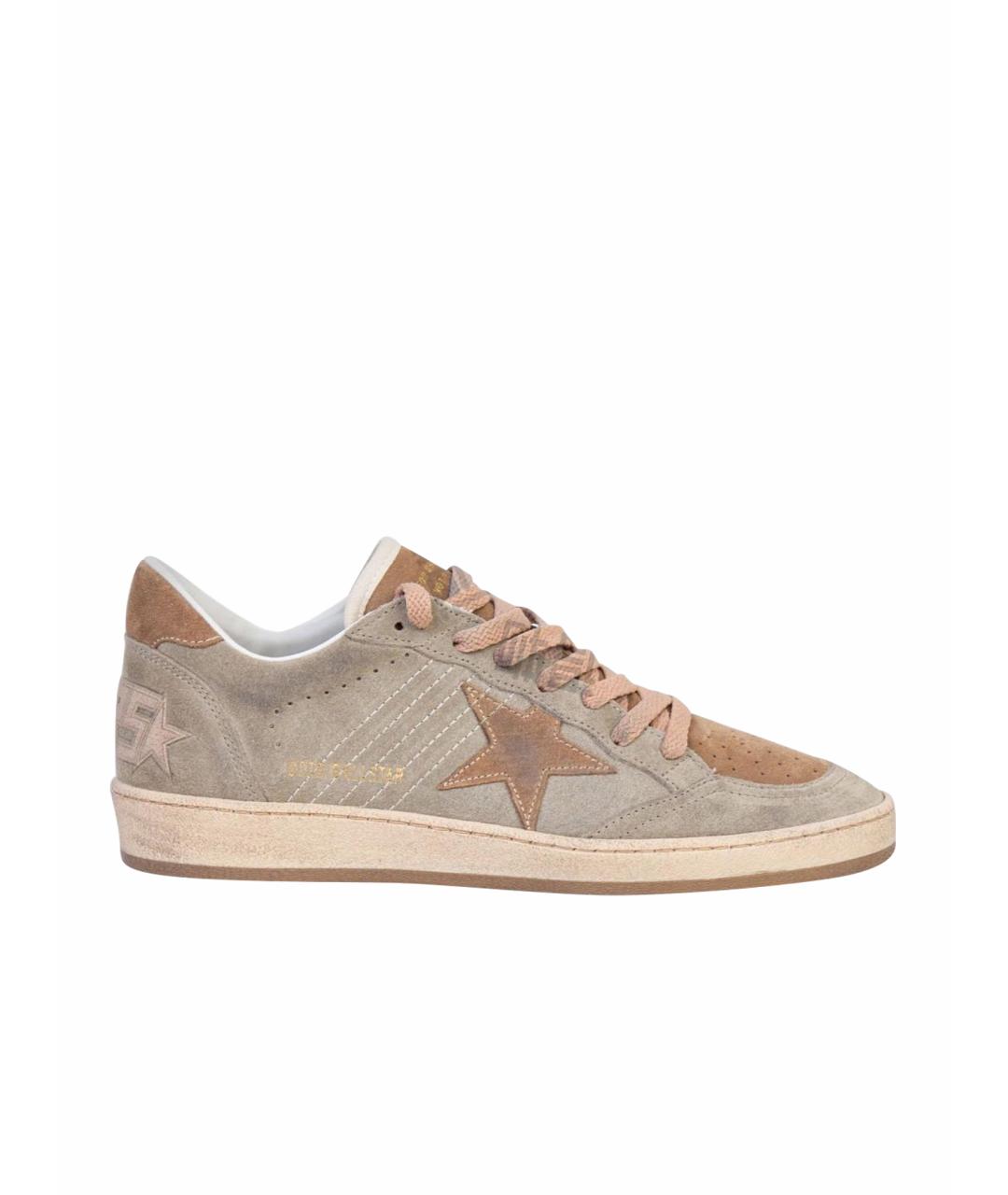 GOLDEN GOOSE Бежевые замшевые кеды, фото 1