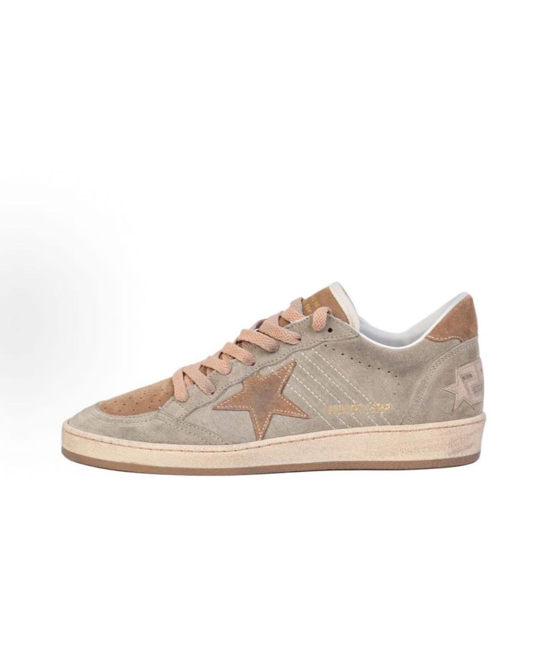 GOLDEN GOOSE Бежевые замшевые кеды, фото 4