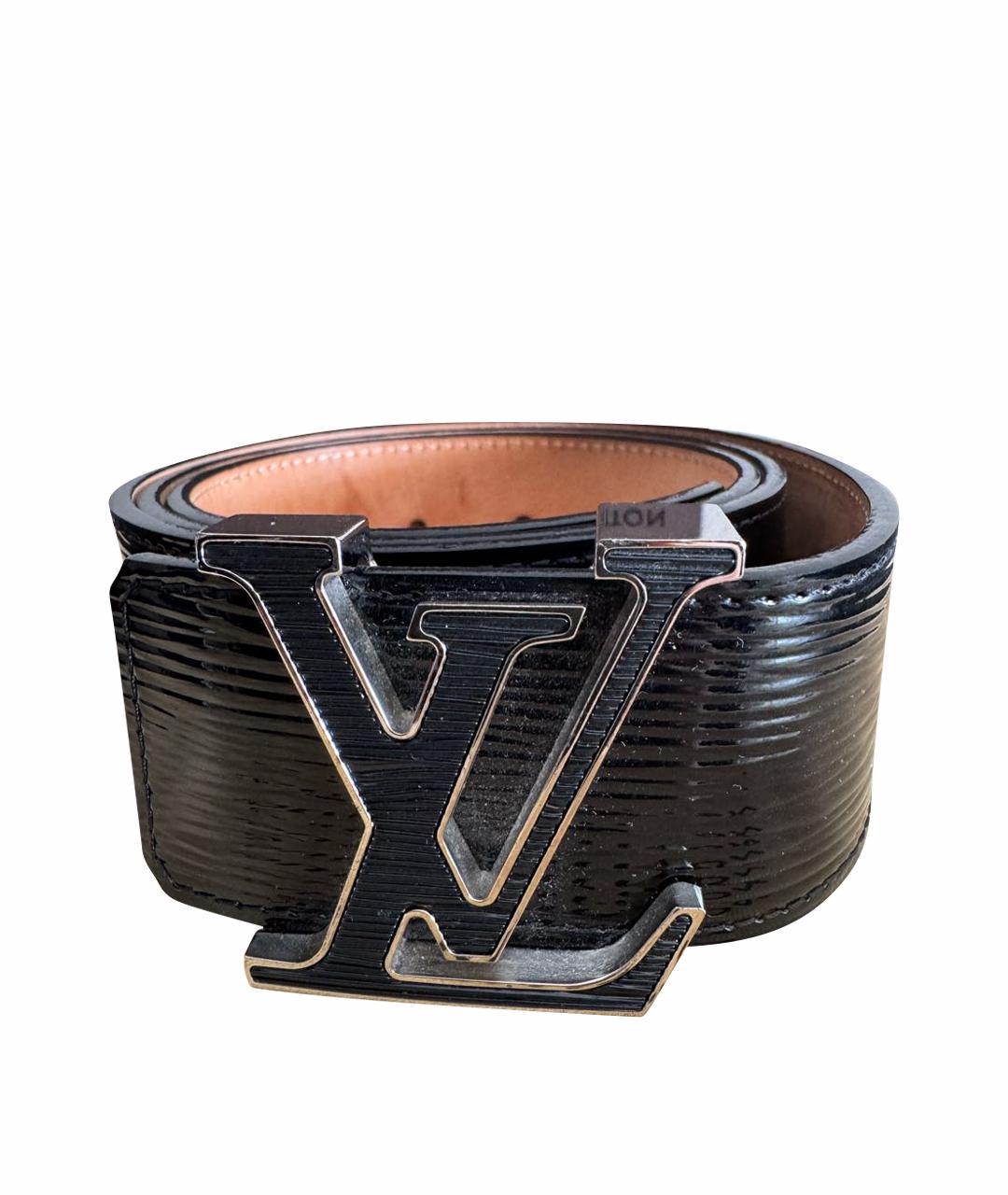 LOUIS VUITTON Черный кожаный ремень, фото 1