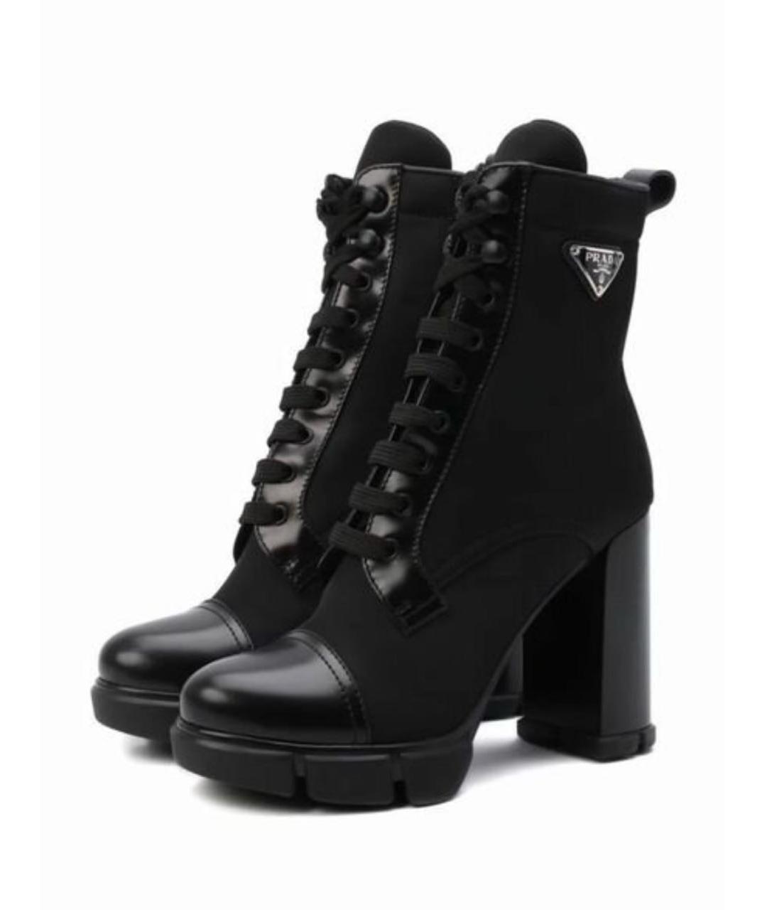 PRADA Черные кожаные ботильоны, фото 2