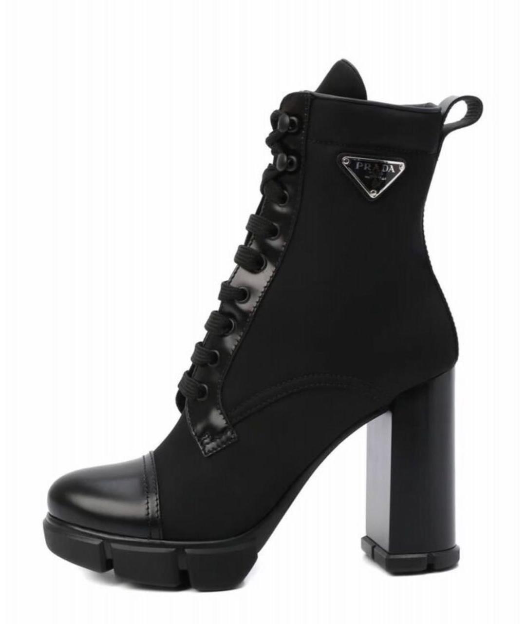 PRADA Черные кожаные ботильоны, фото 5