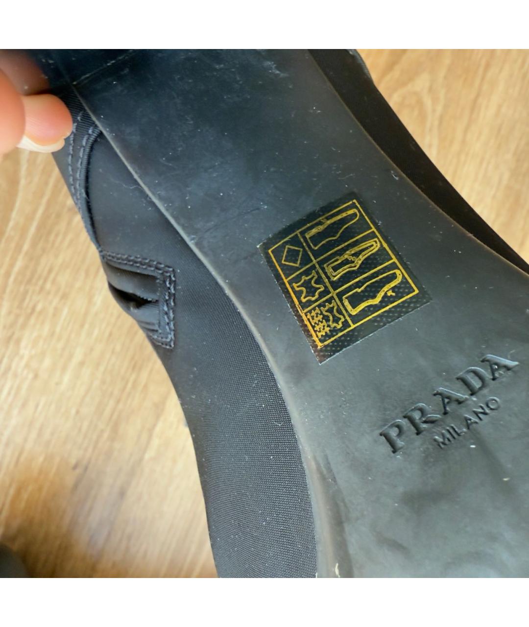 PRADA Черные кожаные ботильоны, фото 4