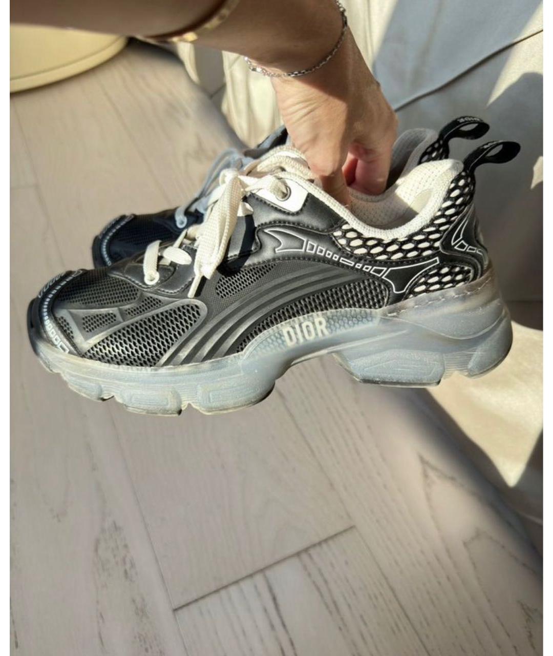 CHRISTIAN DIOR Черные кожаные кроссовки, фото 5