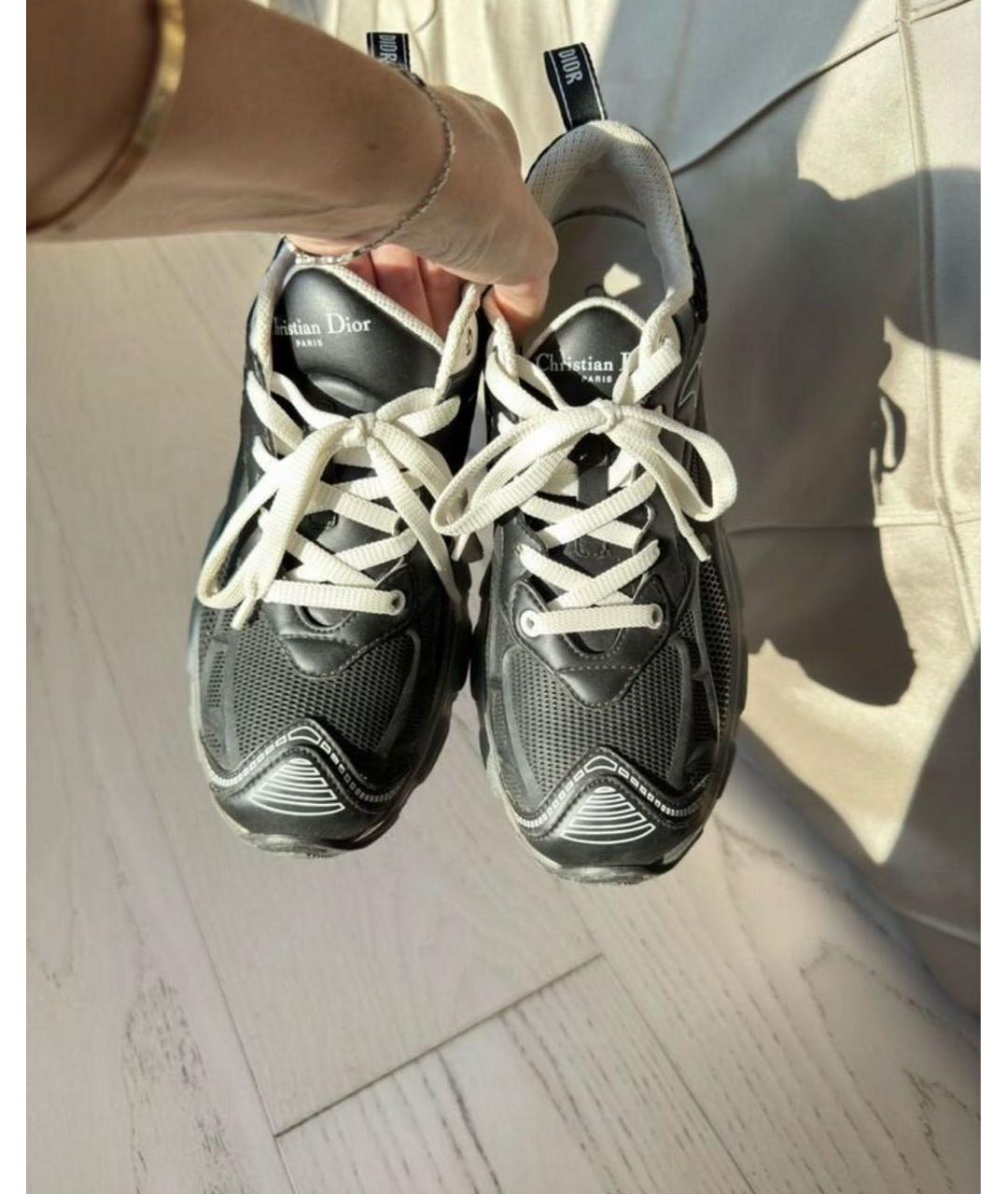 CHRISTIAN DIOR Черные кожаные кроссовки, фото 2