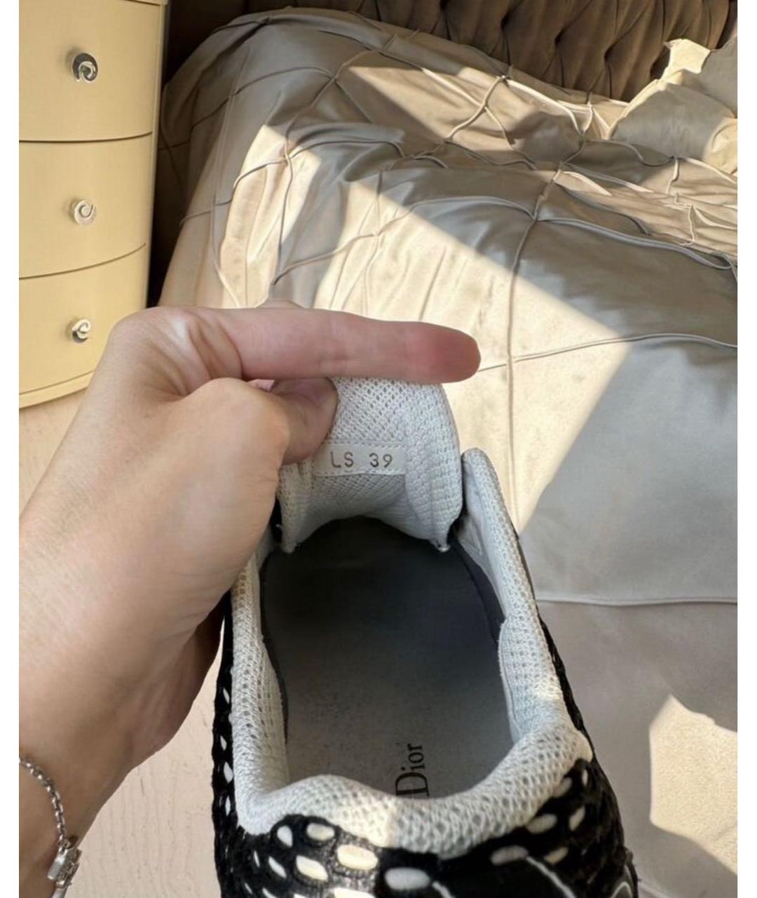 CHRISTIAN DIOR Черные кожаные кроссовки, фото 4