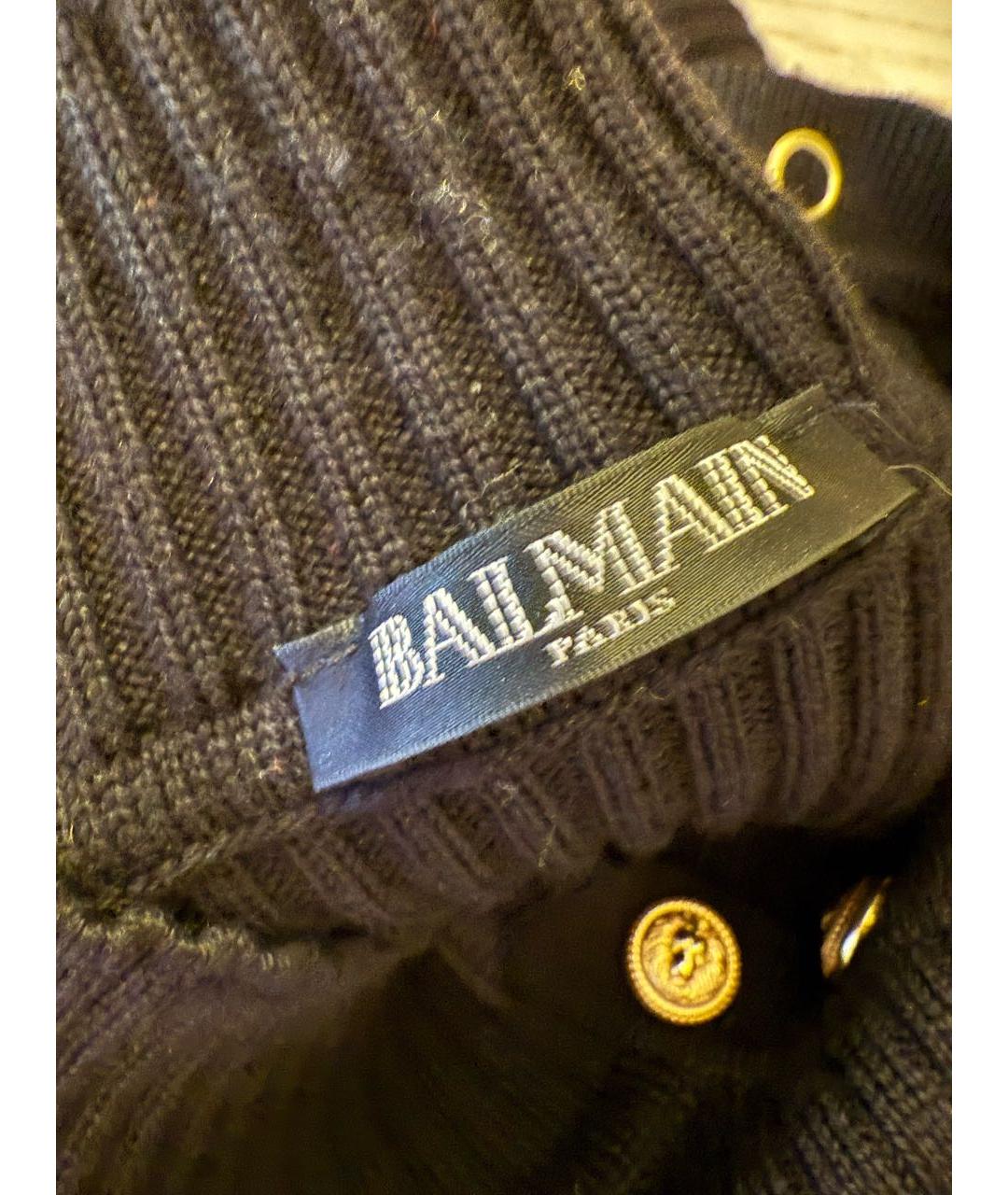 BALMAIN Черное шерстяное повседневное платье, фото 2