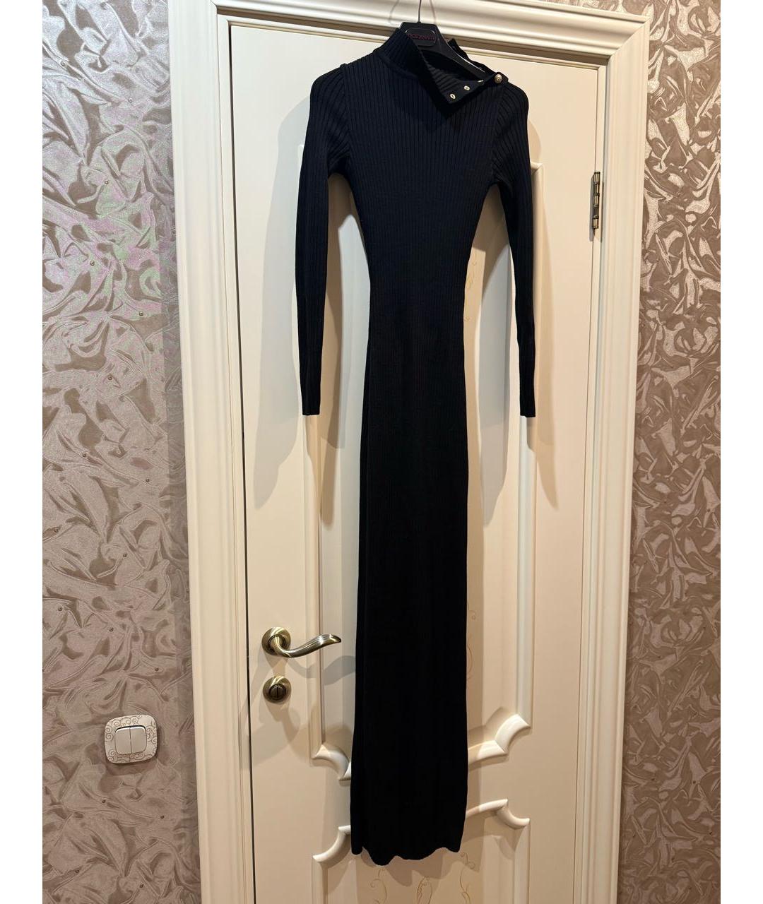 BALMAIN Черное шерстяное повседневное платье, фото 6