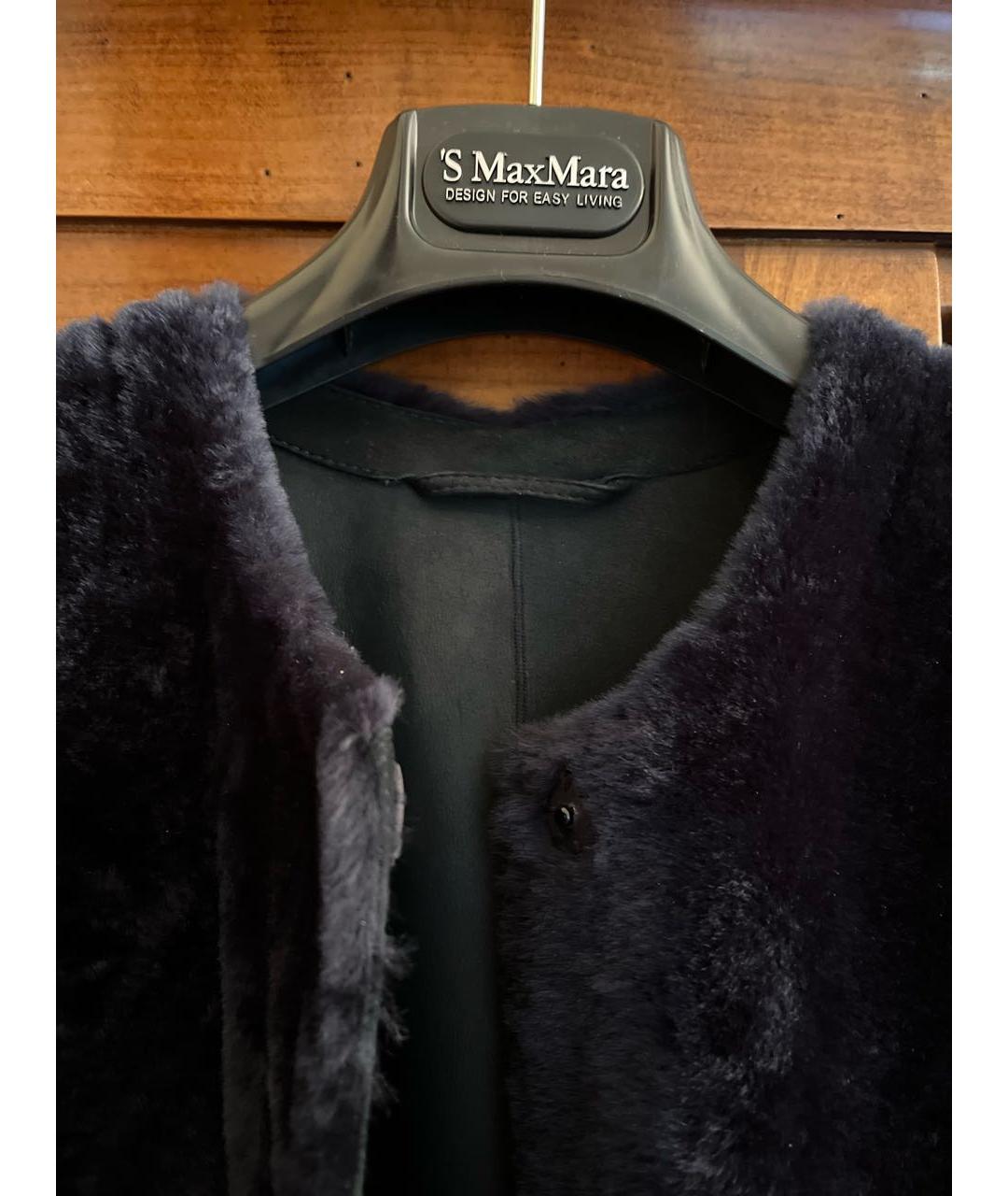'S MAX MARA Темно-синяя шуба, фото 3