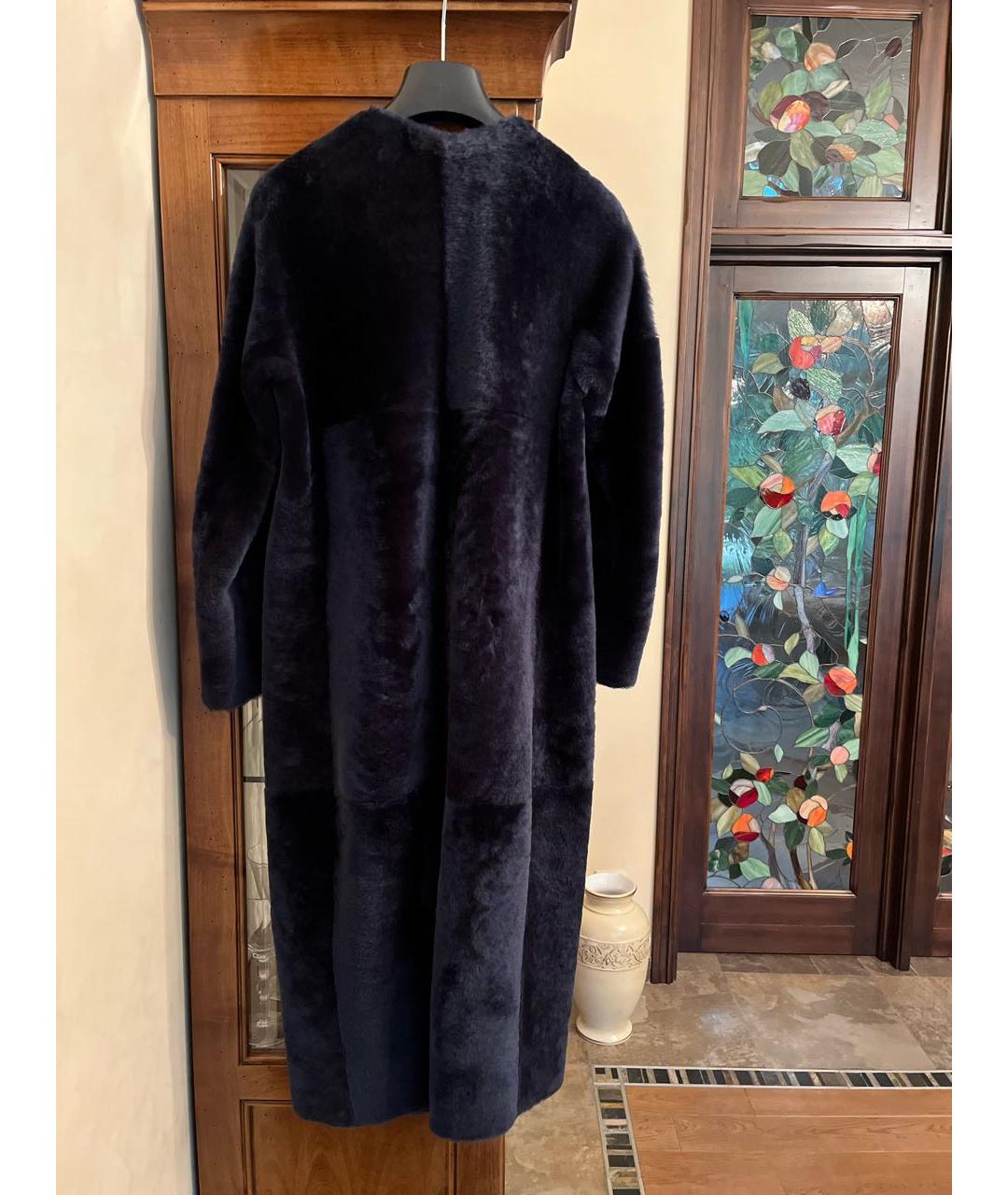 'S MAX MARA Темно-синяя шуба, фото 2