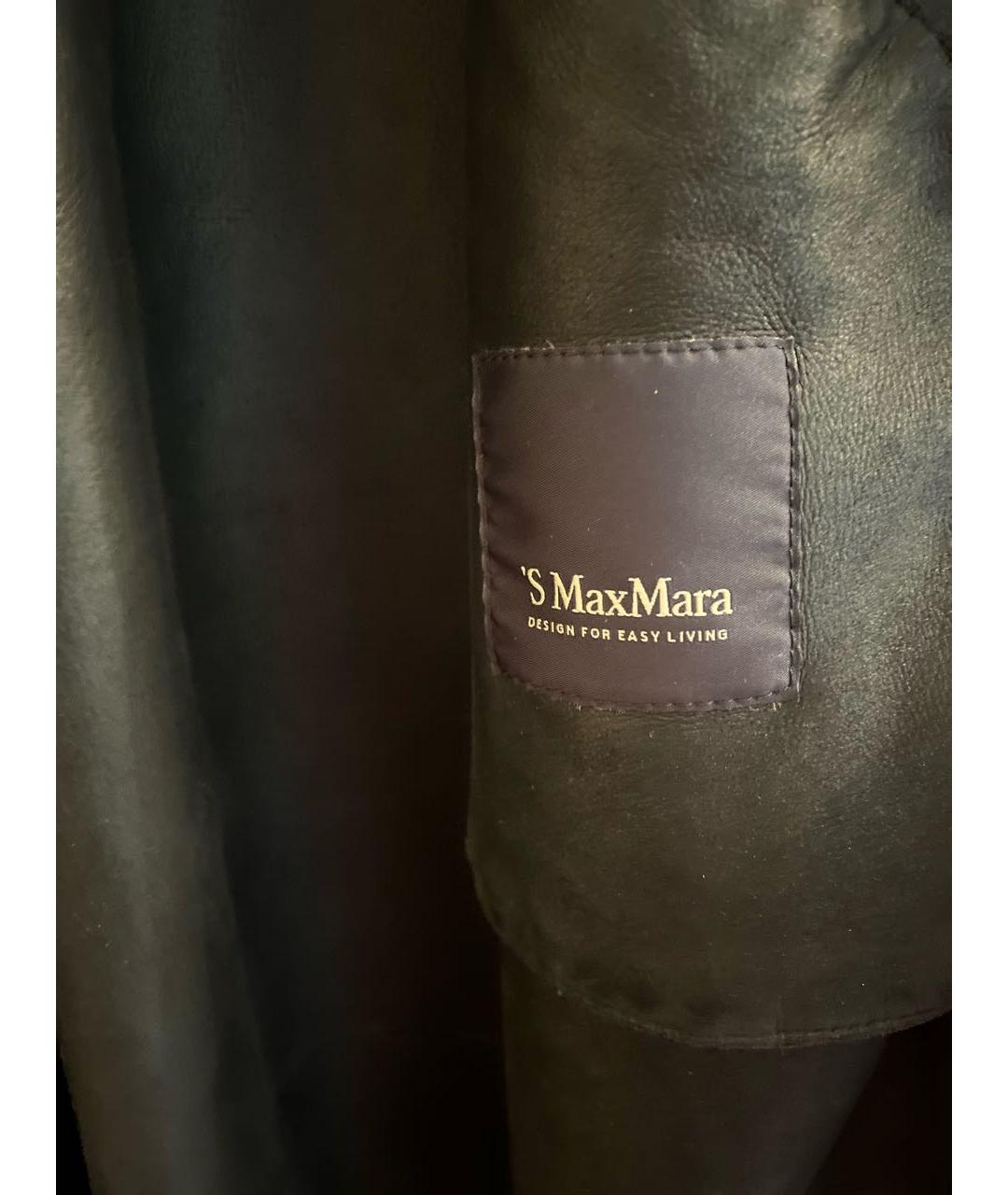 'S MAX MARA Темно-синяя шуба, фото 4