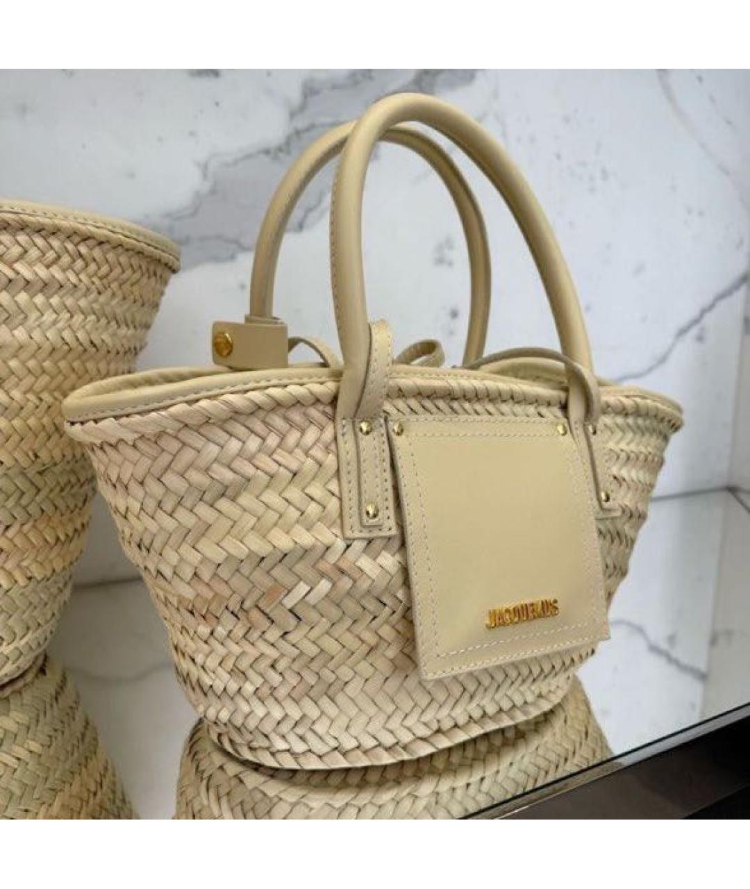 JACQUEMUS Бежевая пляжная сумка, фото 2