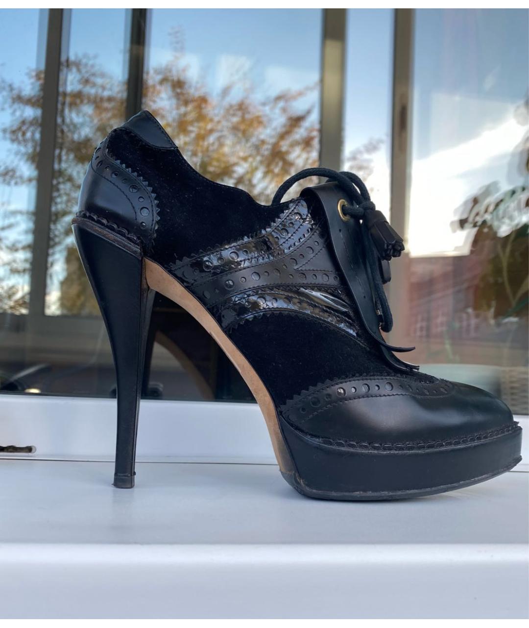 GUCCI Черные кожаные ботильоны, фото 9