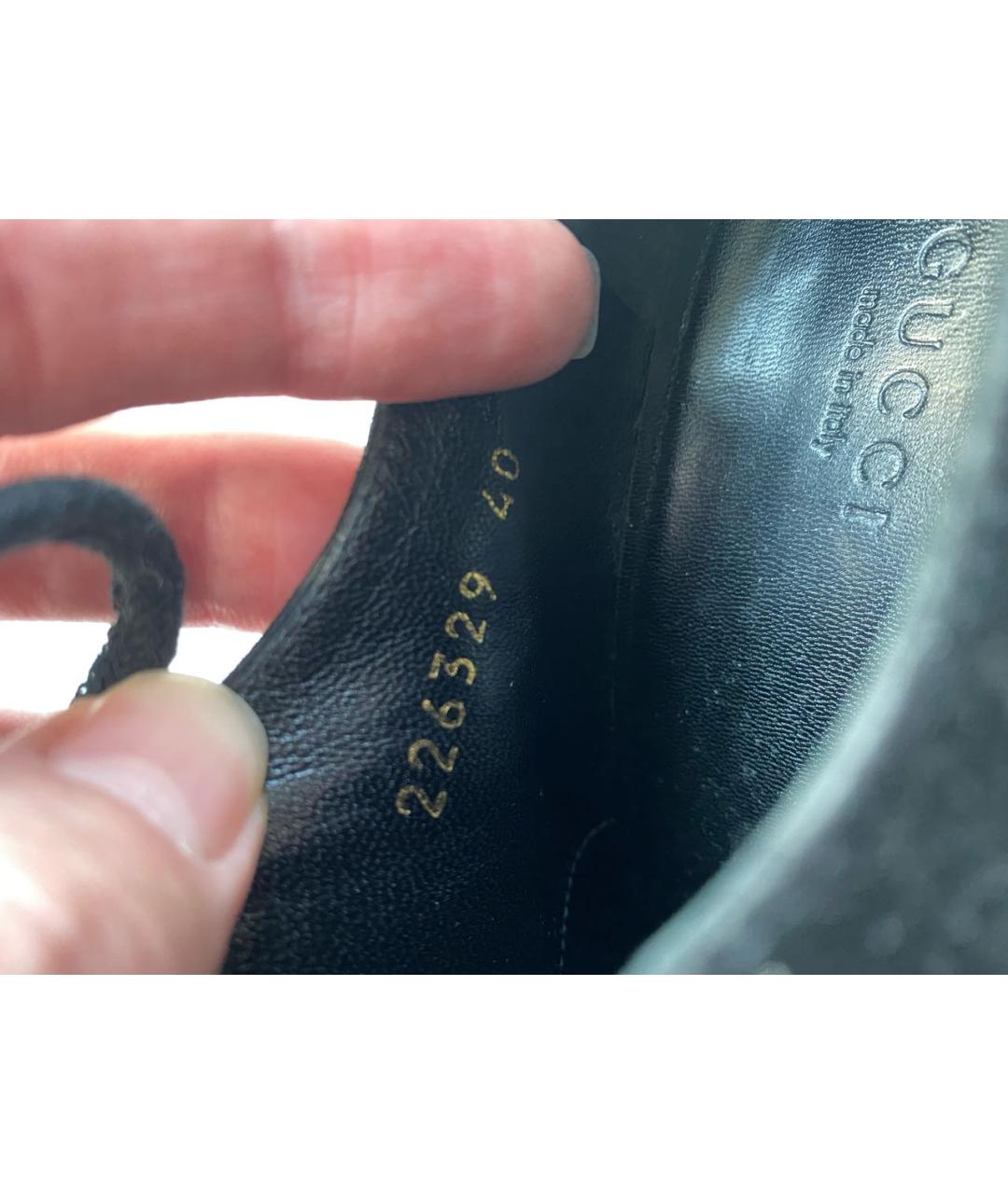 GUCCI Черные кожаные ботильоны, фото 5