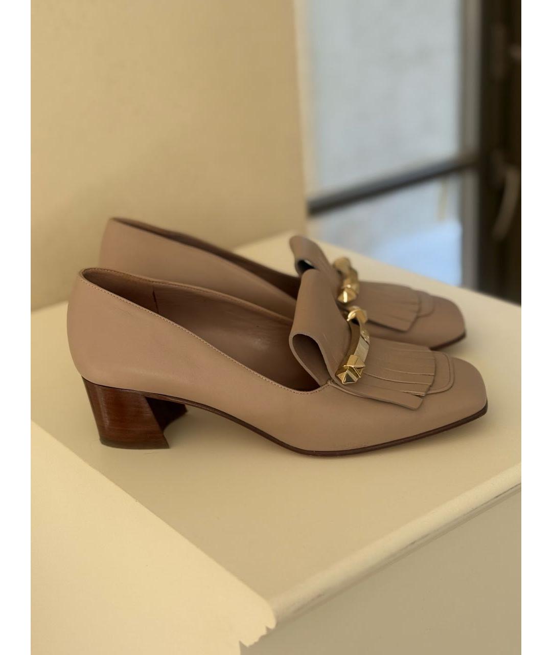 VALENTINO Бежевые кожаные туфли, фото 6