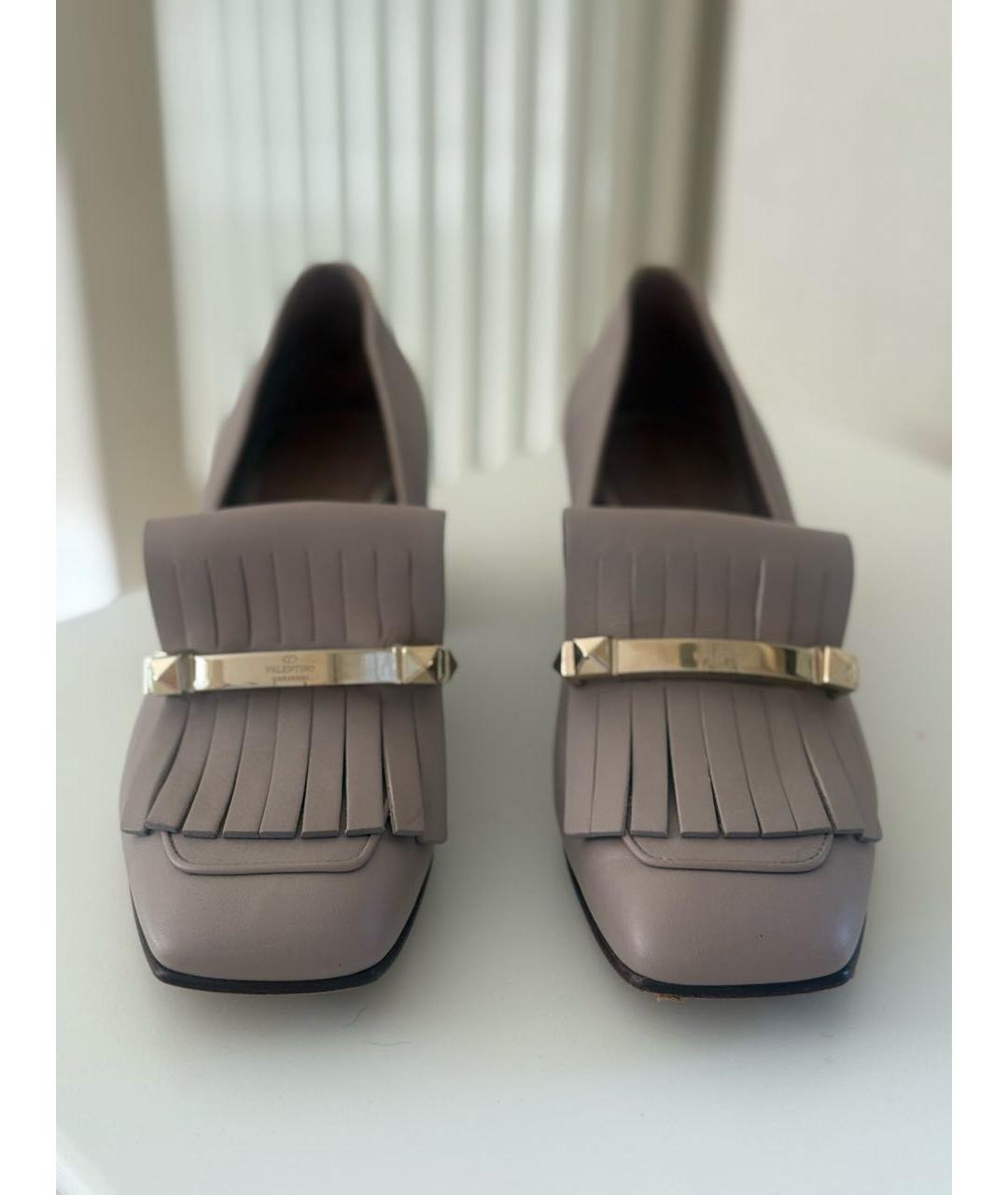 VALENTINO Бежевые кожаные туфли, фото 2