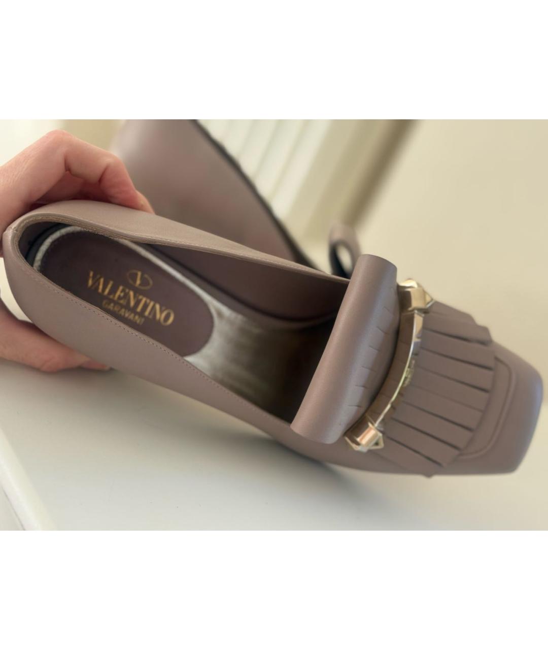 VALENTINO Бежевые кожаные туфли, фото 5