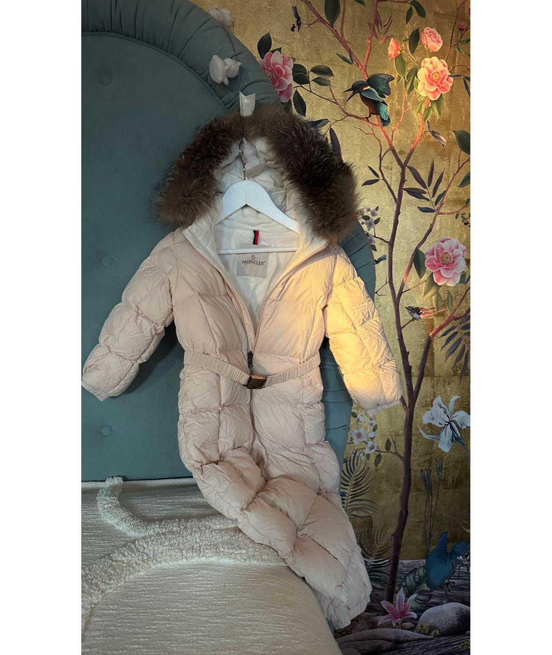MONCLER Розовый комбинезон, фото 3