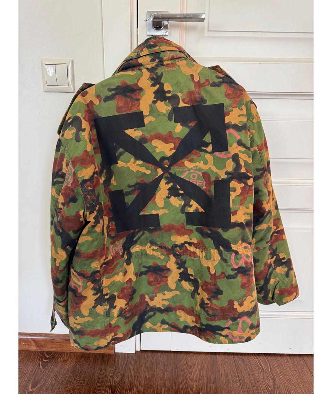 OFF-WHITE Хаки хлопковая куртка, фото 2