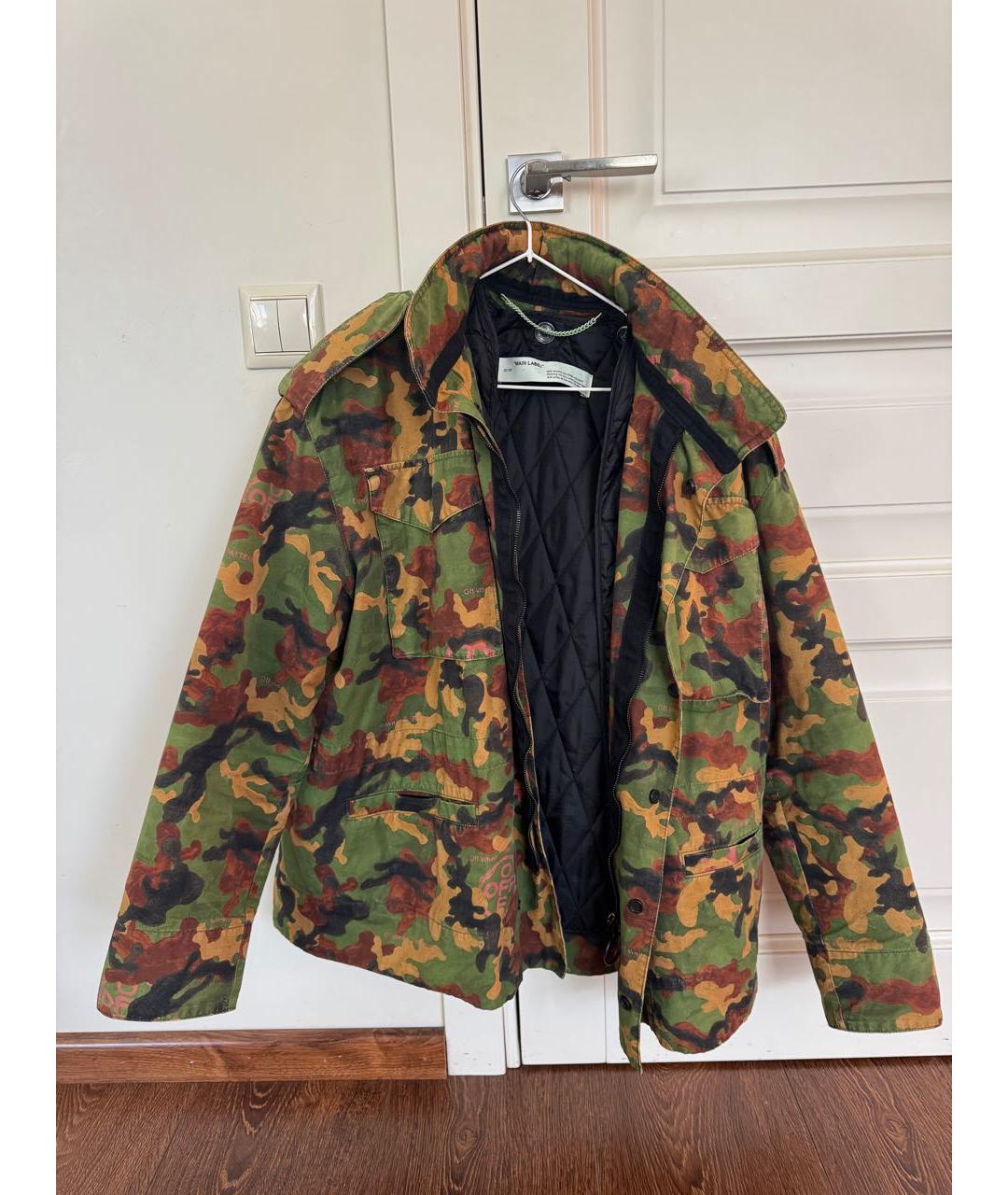 OFF-WHITE Хаки хлопковая куртка, фото 7