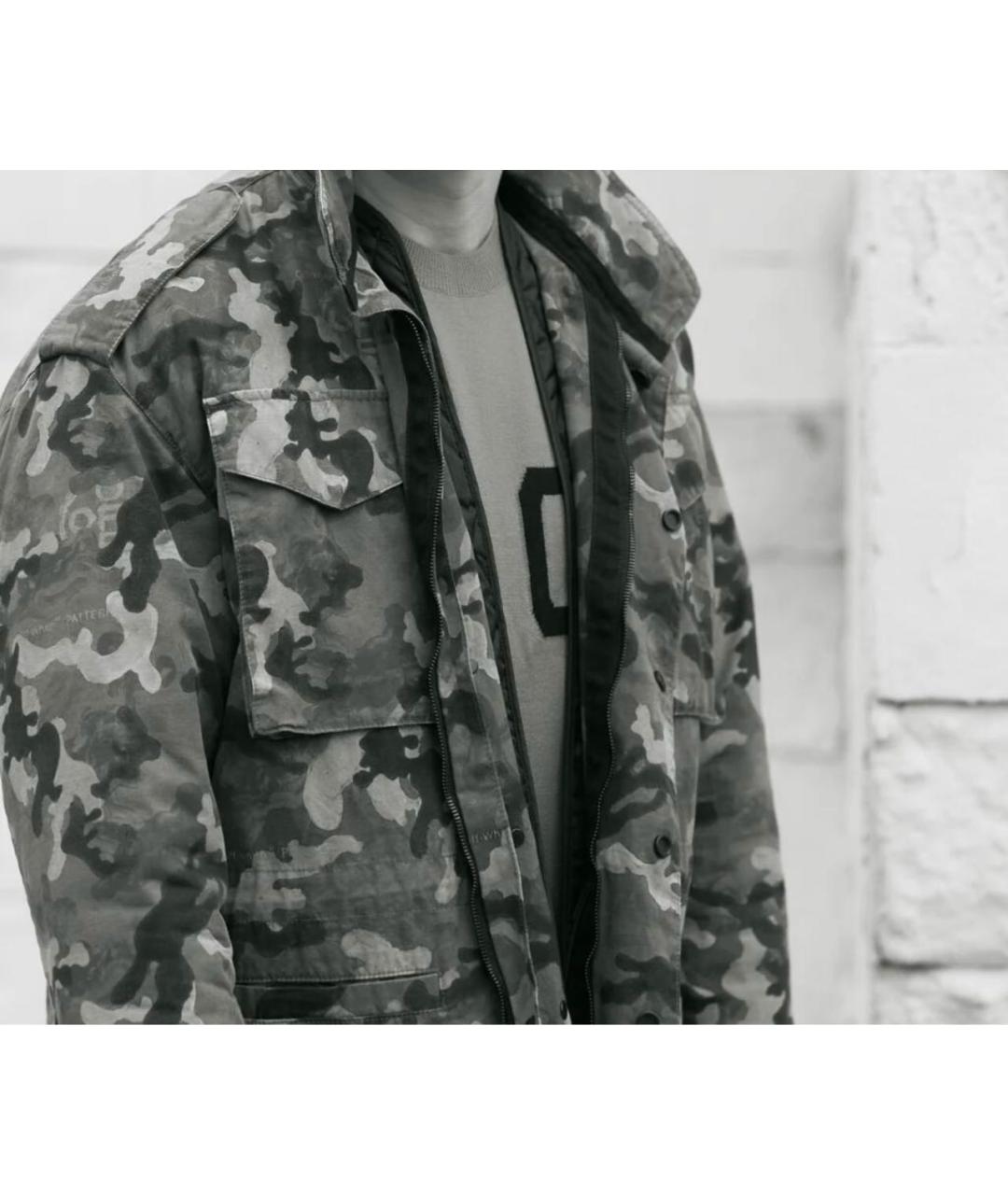 OFF-WHITE Хаки хлопковая куртка, фото 6