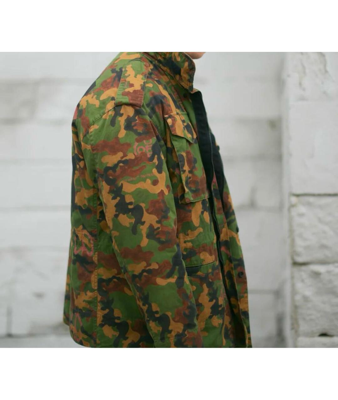 OFF-WHITE Хаки хлопковая куртка, фото 5