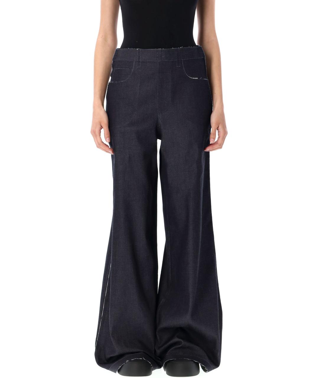 MARNI Синие хлопковые джинсы клеш, фото 2