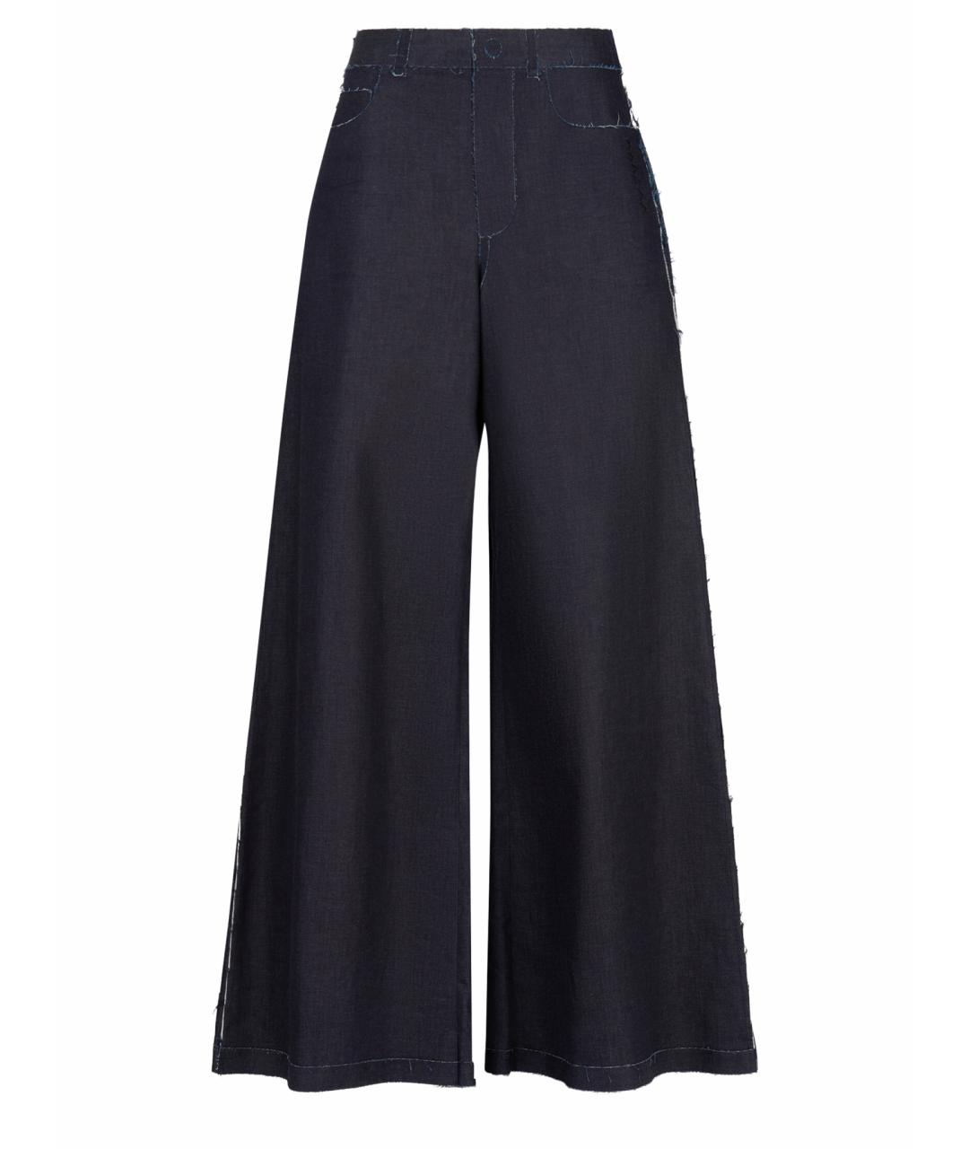 MARNI Синие хлопковые джинсы клеш, фото 1