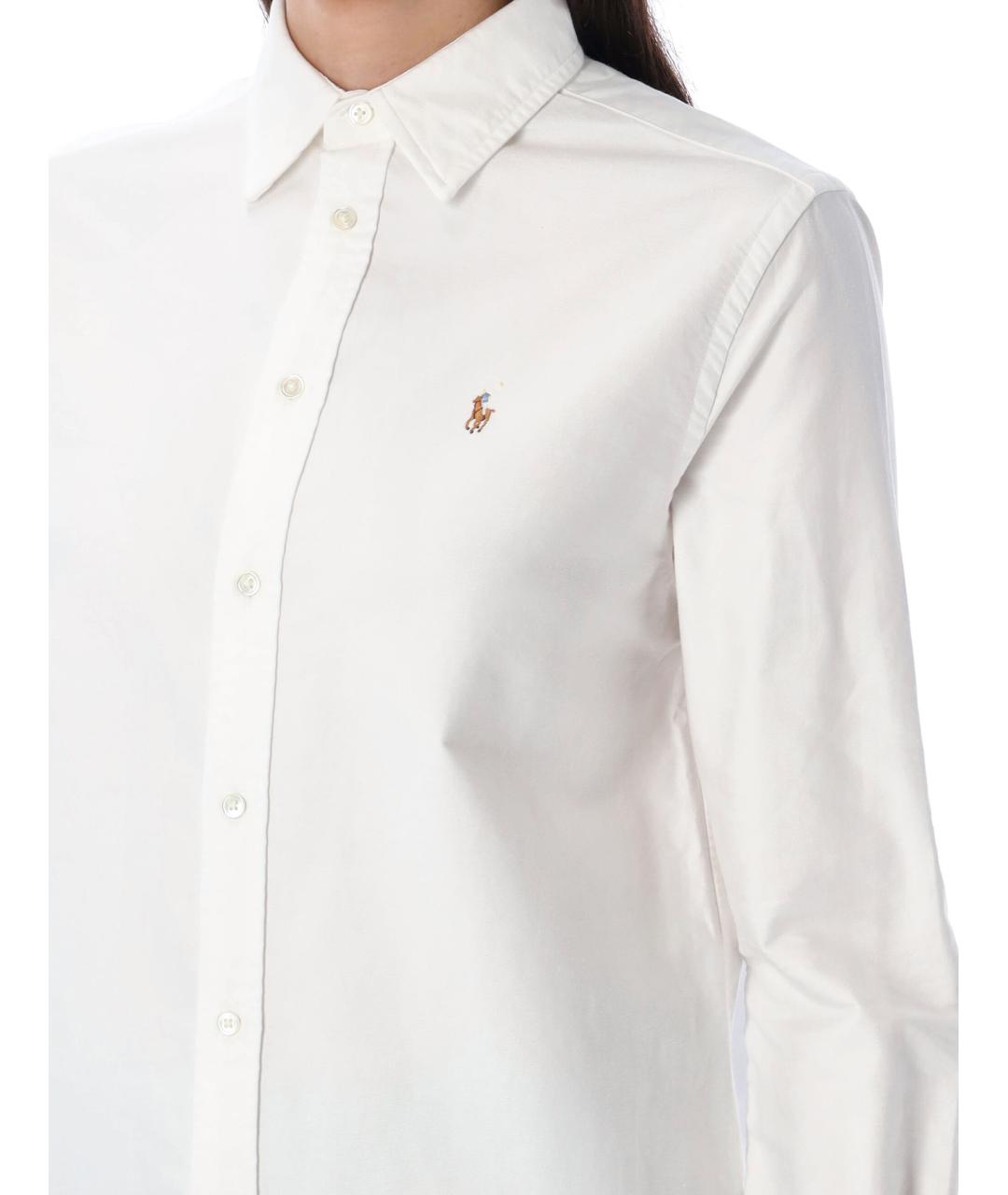 POLO RALPH LAUREN Белая хлопковая рубашка, фото 3