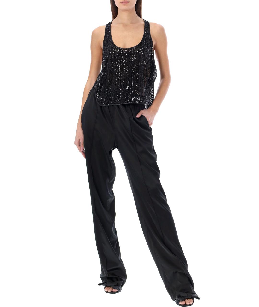 TOM FORD Черные шелковые прямые брюки, фото 5